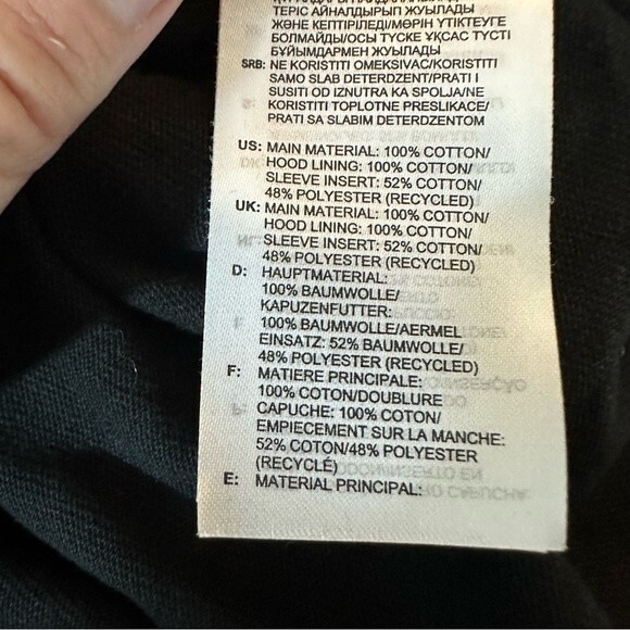 Adidas Originals Women's Oversized Black Pullover Hoodie Embroidered Sleeves - Picture 14 of 16